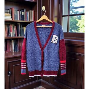 Mossimo Retro Letter Sweater Cardigan M